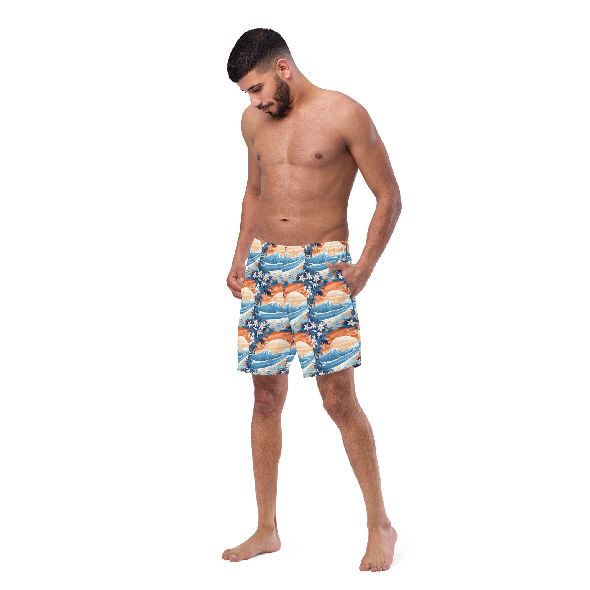Horde Mode Survival Swim Trunks | Funny Gamer Dad Boardshorts - Caster Coast