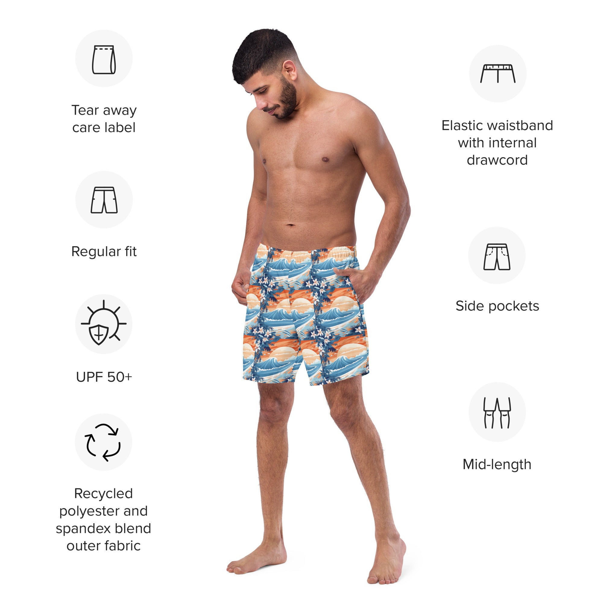 Horde Mode Survival Swim Trunks | Funny Gamer Dad Boardshorts - Caster Coast