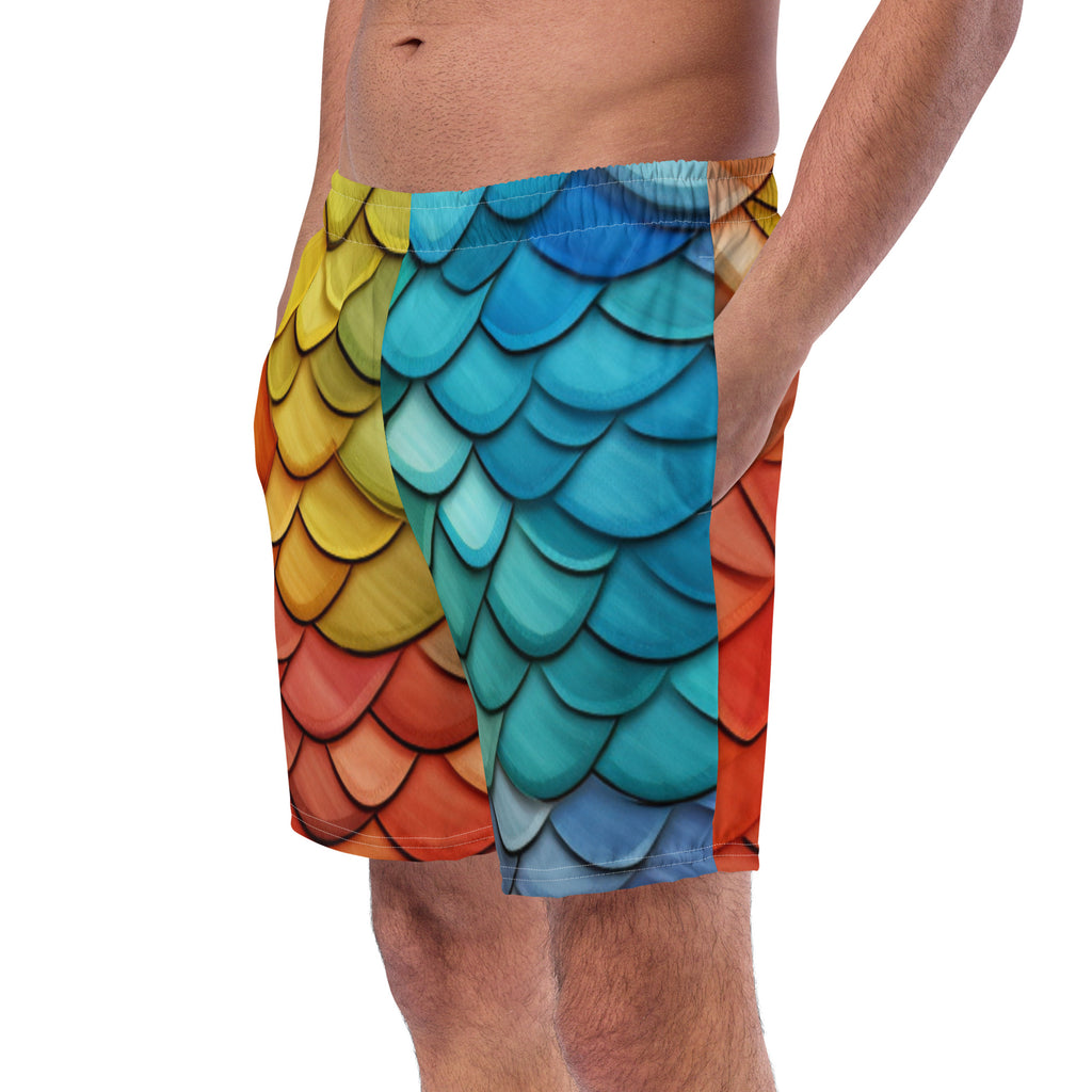 Dragon Scales Swim Trunks | Fantasy Reptile Boardshorts for Men - Caster Coast