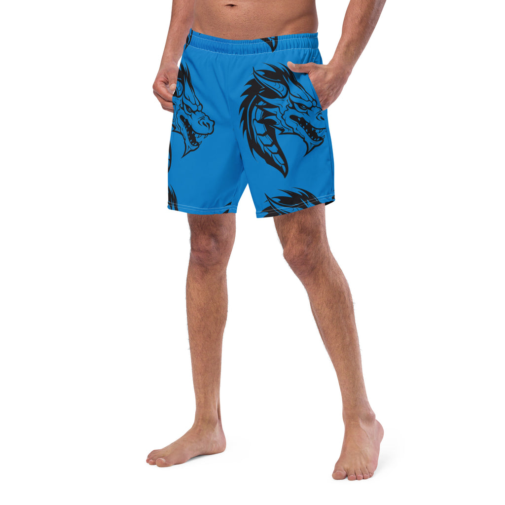 Blue Dragon Swim Trunks | Fantasy Dragon Boardshorts for Men - Caster Coast