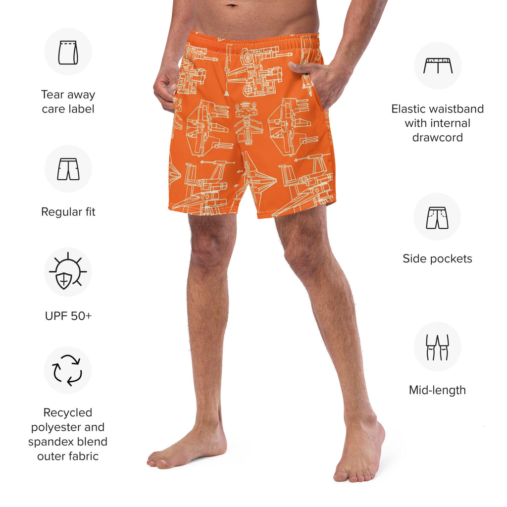 Star Ships Swim Trunks | Star Wars Inspired Men's Swimwear - Caster Coast