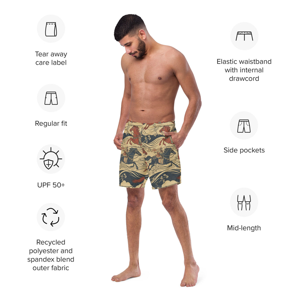Riders of Rohan Swim Trunks | Lord of the Rings Swimwear for Men - Caster Coast