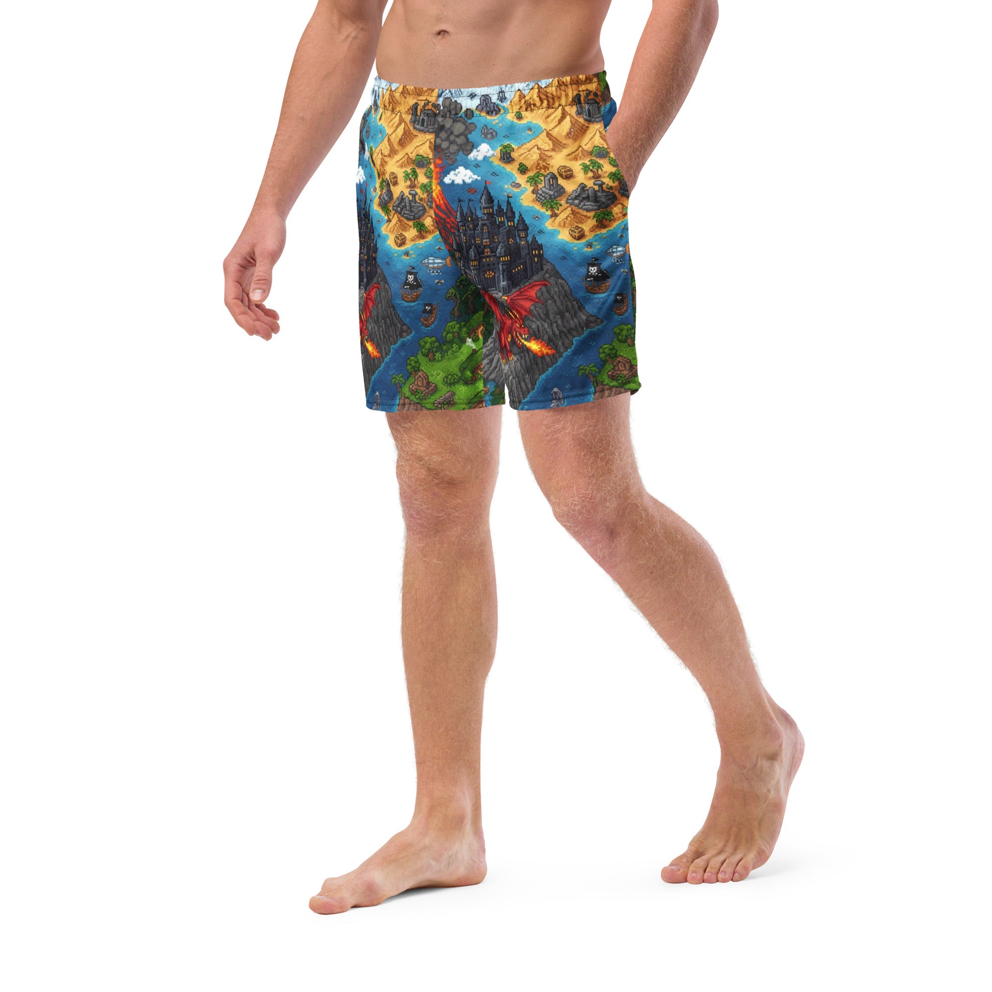 Middle - earth & Galaxy Far Far Away Map Boardshorts | LOTR & Star Wars Crossover - Caster Coast