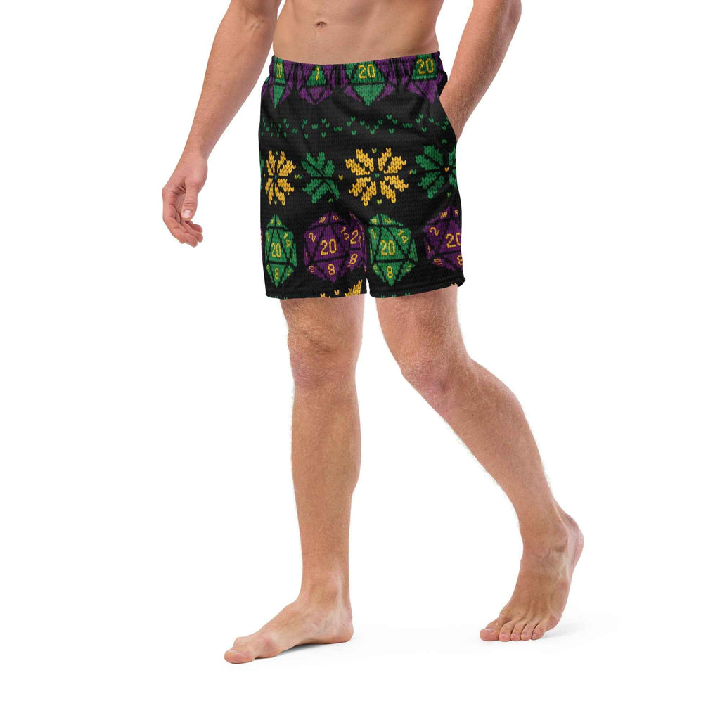 Christmas Sweater D&D Print Boardshorts - Caster Coast
