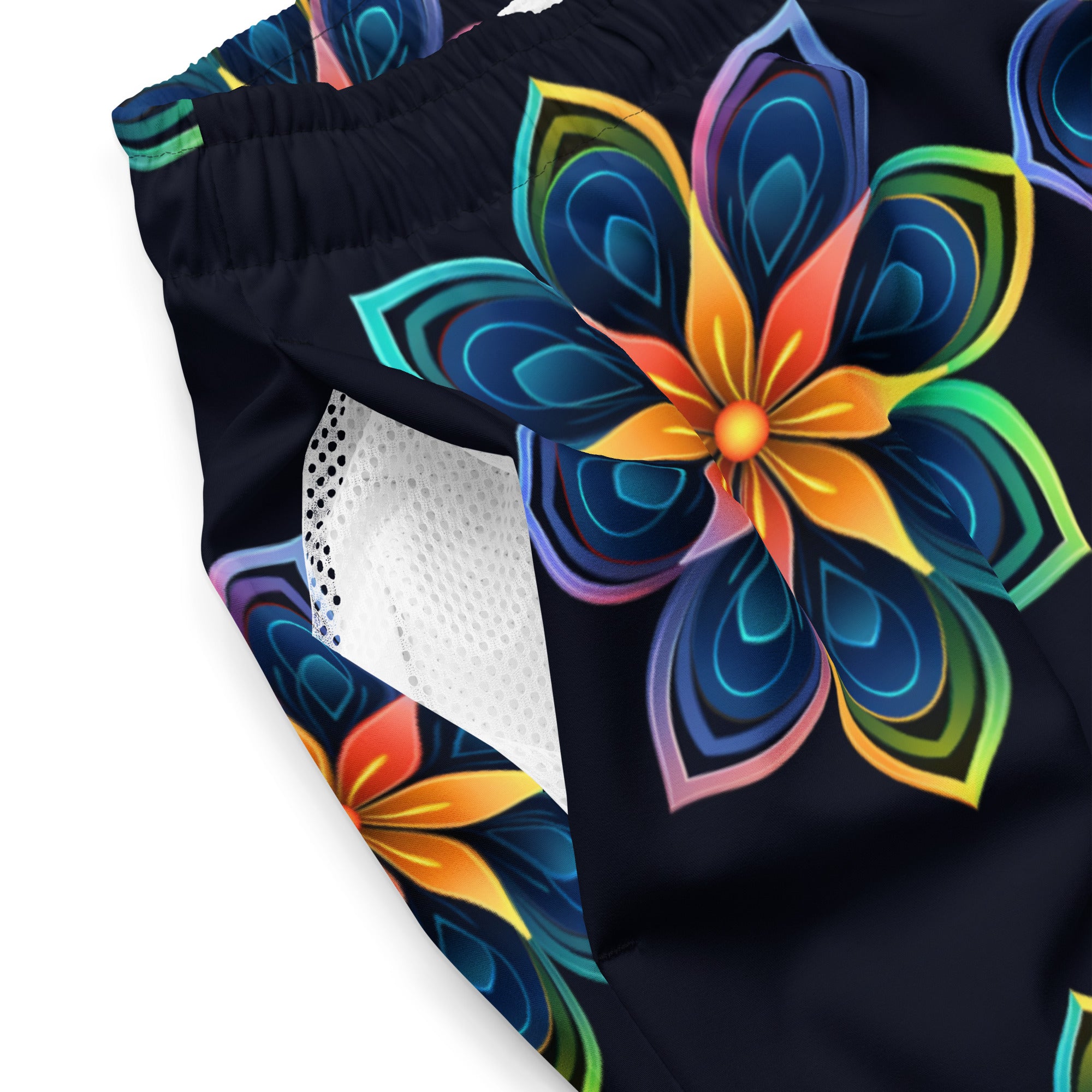 Flower Fun Swim Trunks | Colorful Floral Boardshorts for Men - Caster Coast