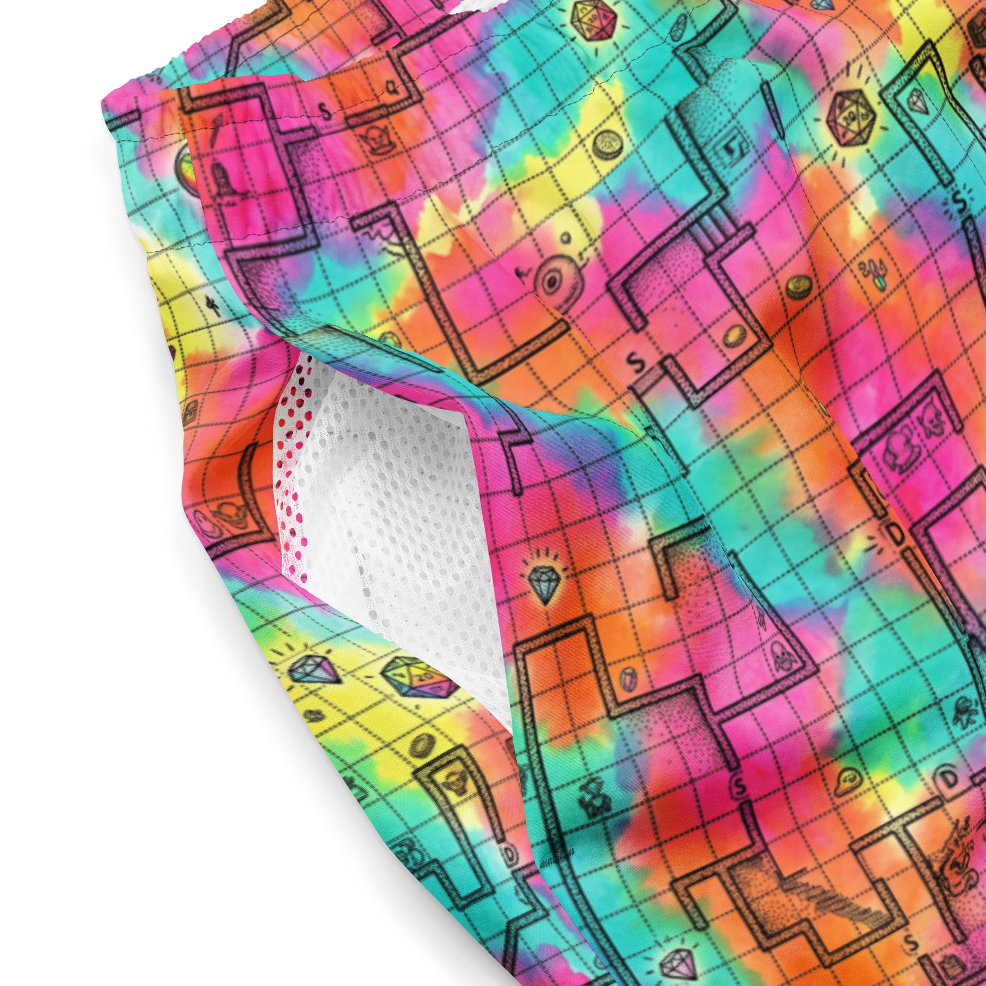 DMs Original Map - D&D Inspired Boardshorts - Caster Coast