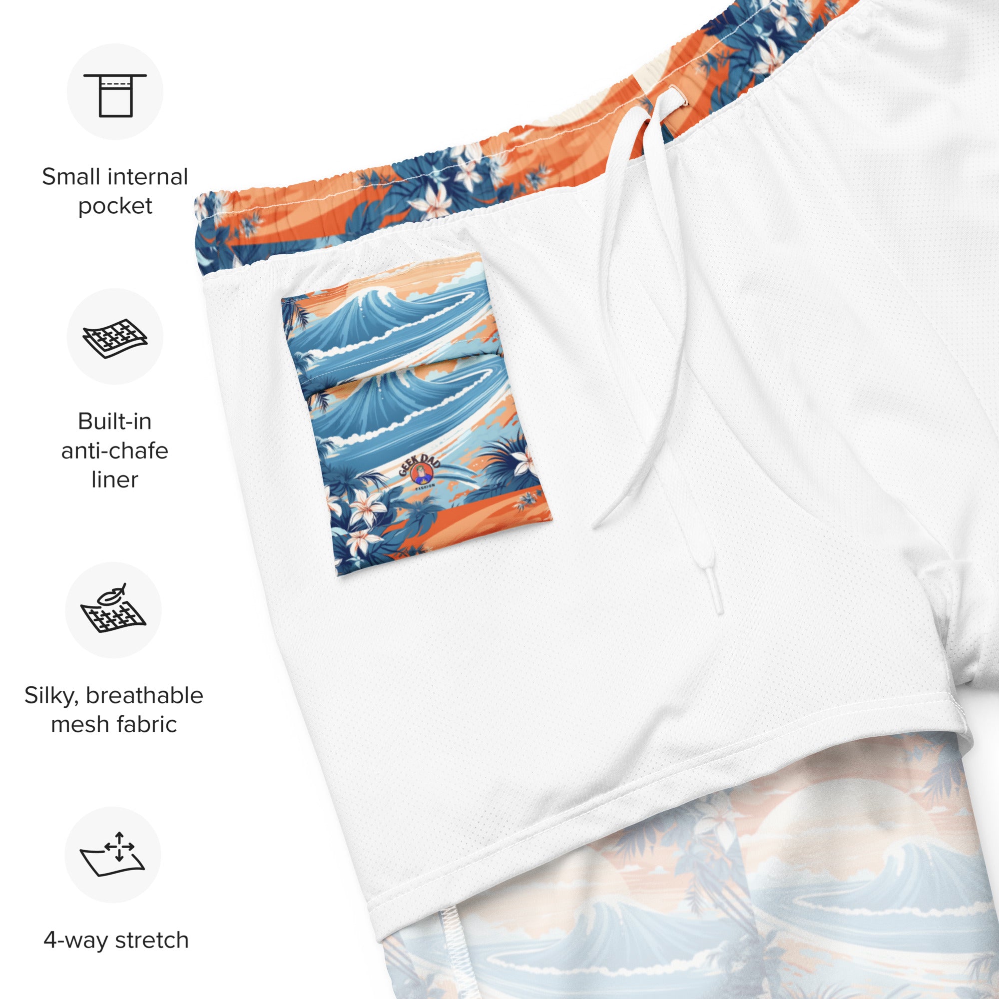 Horde Mode Survival Swim Trunks | Funny Gamer Dad Boardshorts - Caster Coast