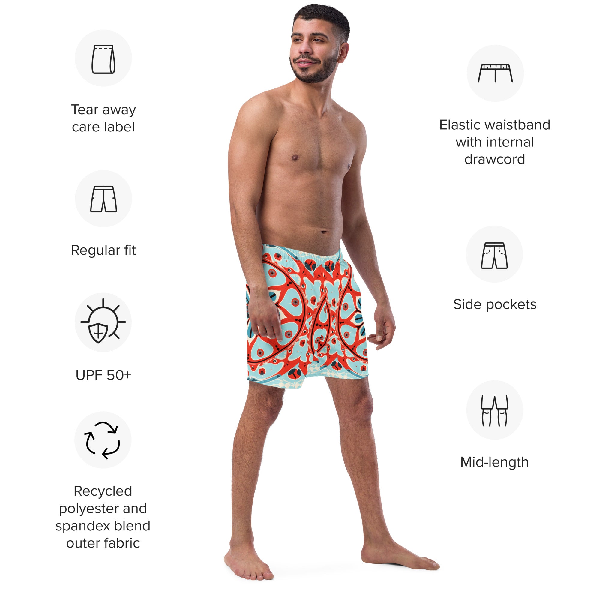 Wheel of Time men's swim trunks - Caster Coast