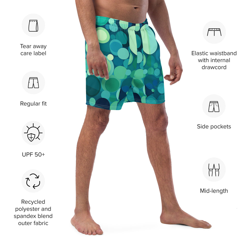 Splatterdot Swim Trunks | Abstract Paint Boardshorts for Men - Caster Coast