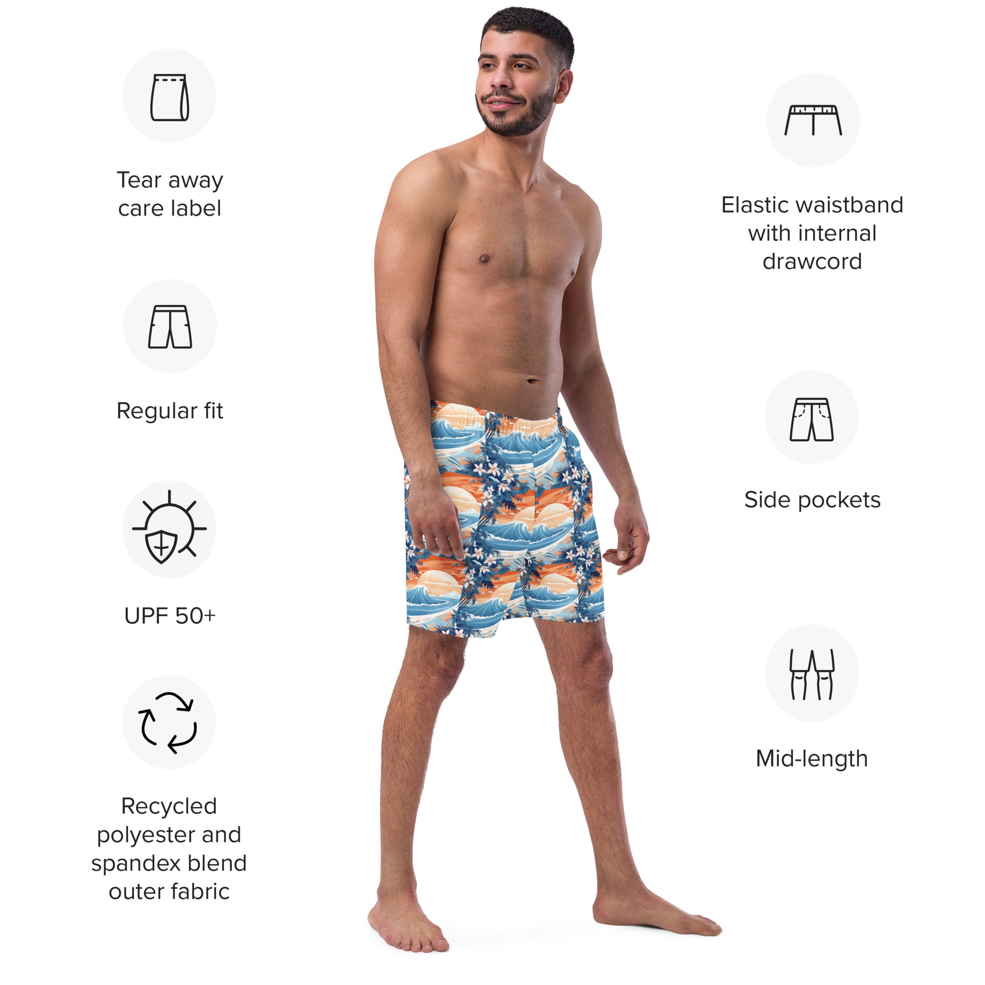 Horde Mode Survival Swim Trunks | Funny Gamer Dad Boardshorts - Caster Coast