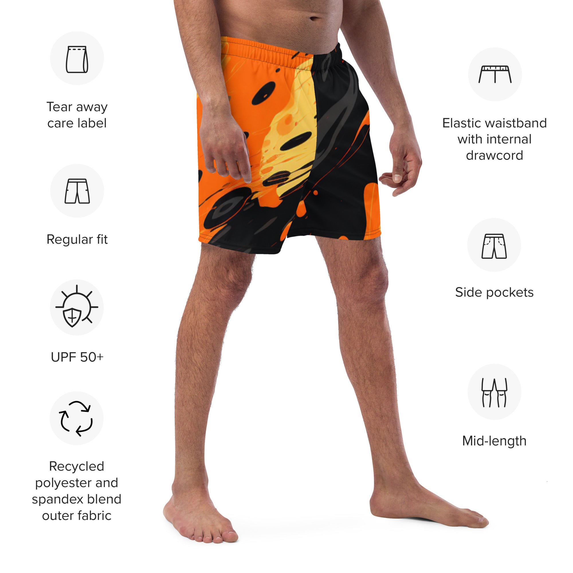 SF Drip Swim Trunks | San Fran Fan Boardshorts for Men