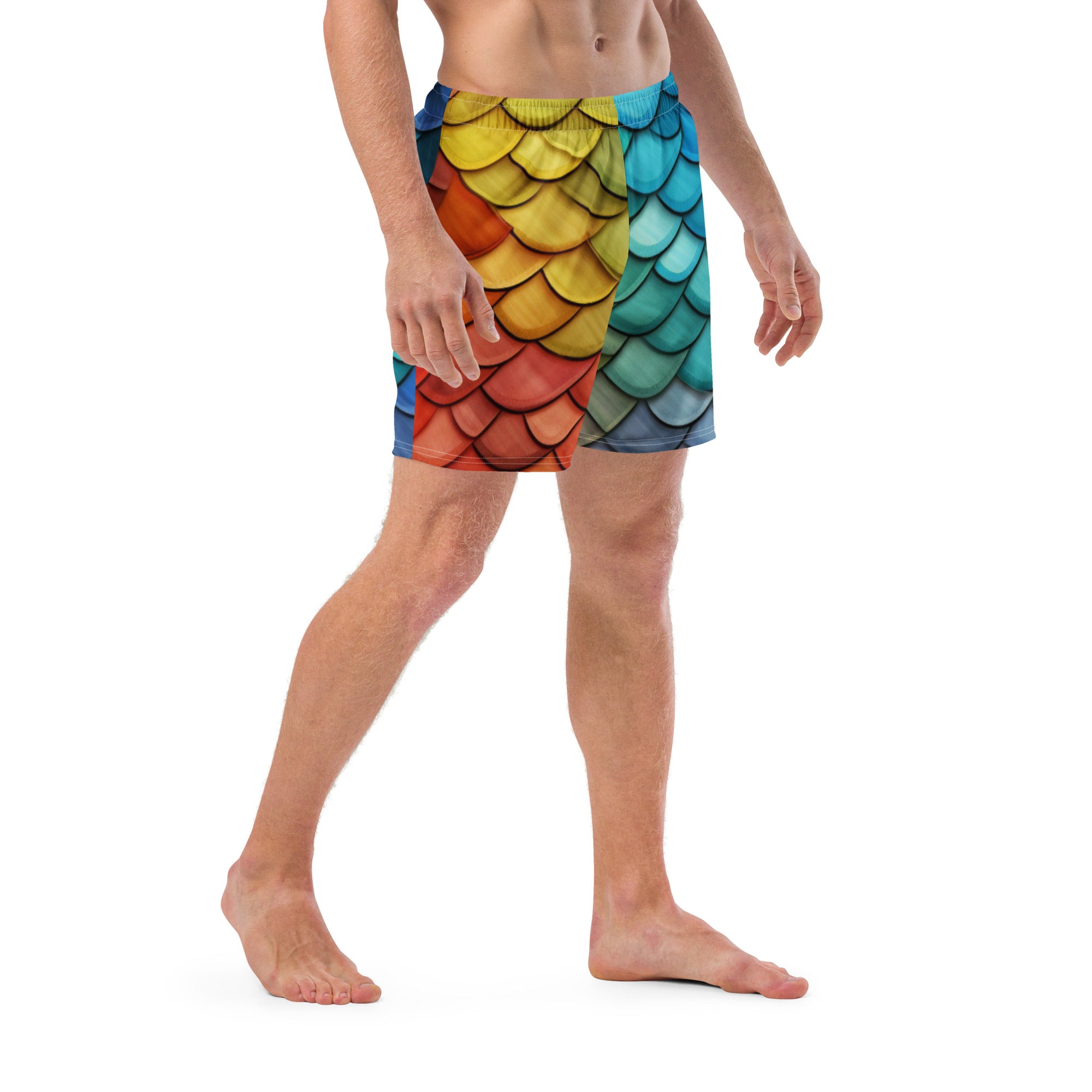 Dragon Scales Swim Trunks | Fantasy Reptile Boardshorts for Men - Caster Coast