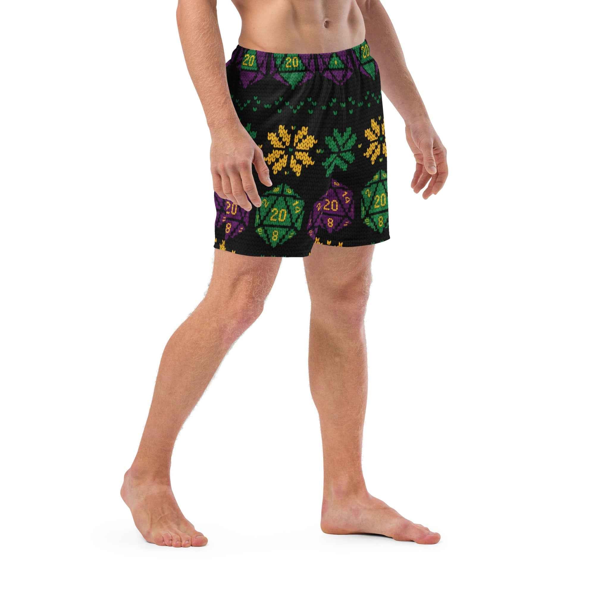 Christmas Sweater D&D Print Boardshorts - Caster Coast
