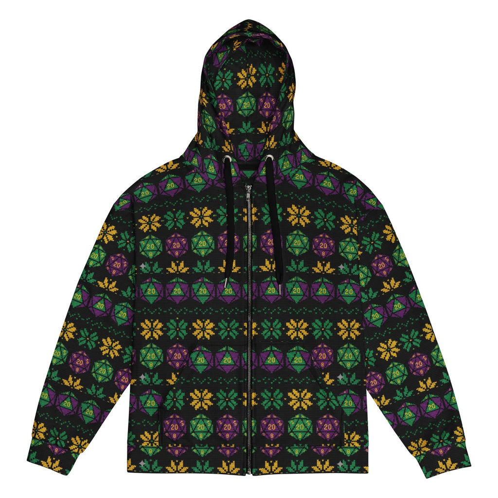 D20 Zip Hoodie | Dungeons & Dragons All - Over Print Zip - Up - Caster Coast