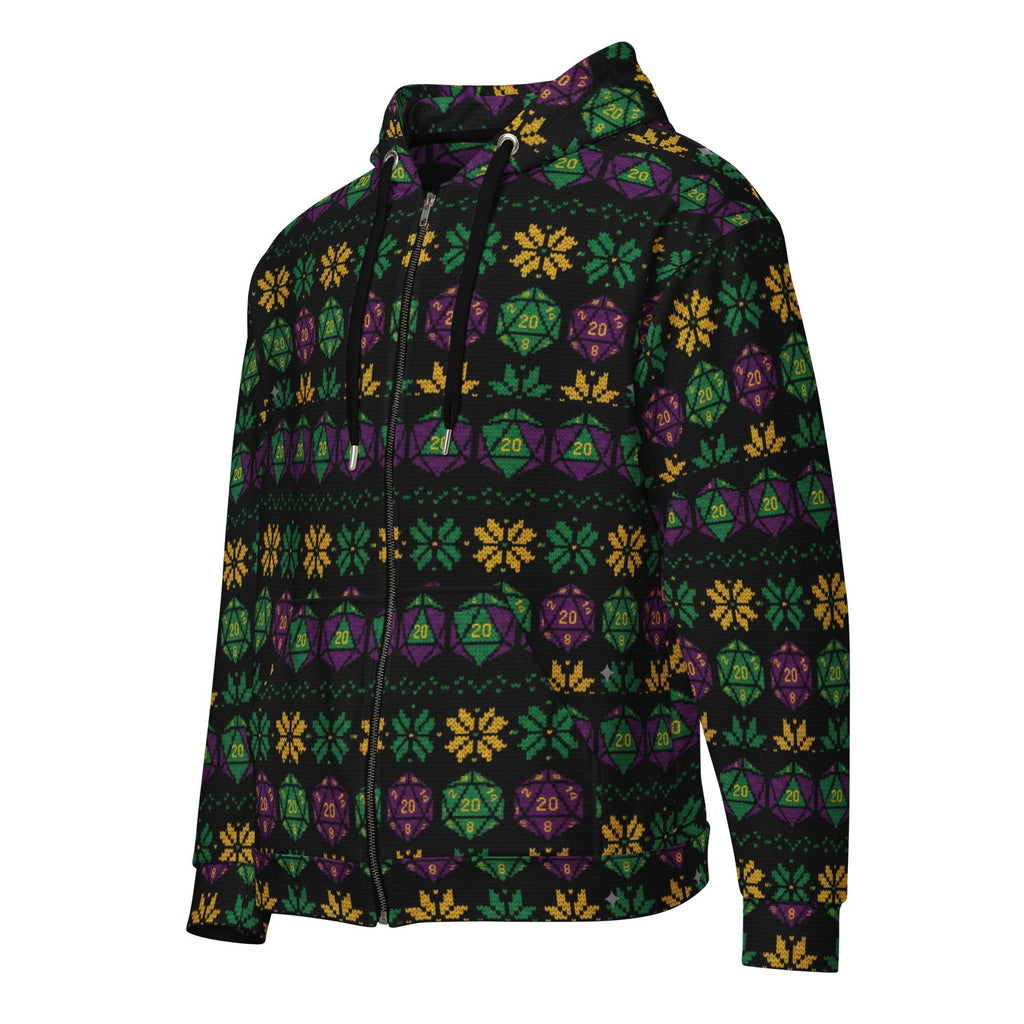 D20 Zip Hoodie | Dungeons & Dragons All - Over Print Zip - Up - Caster Coast