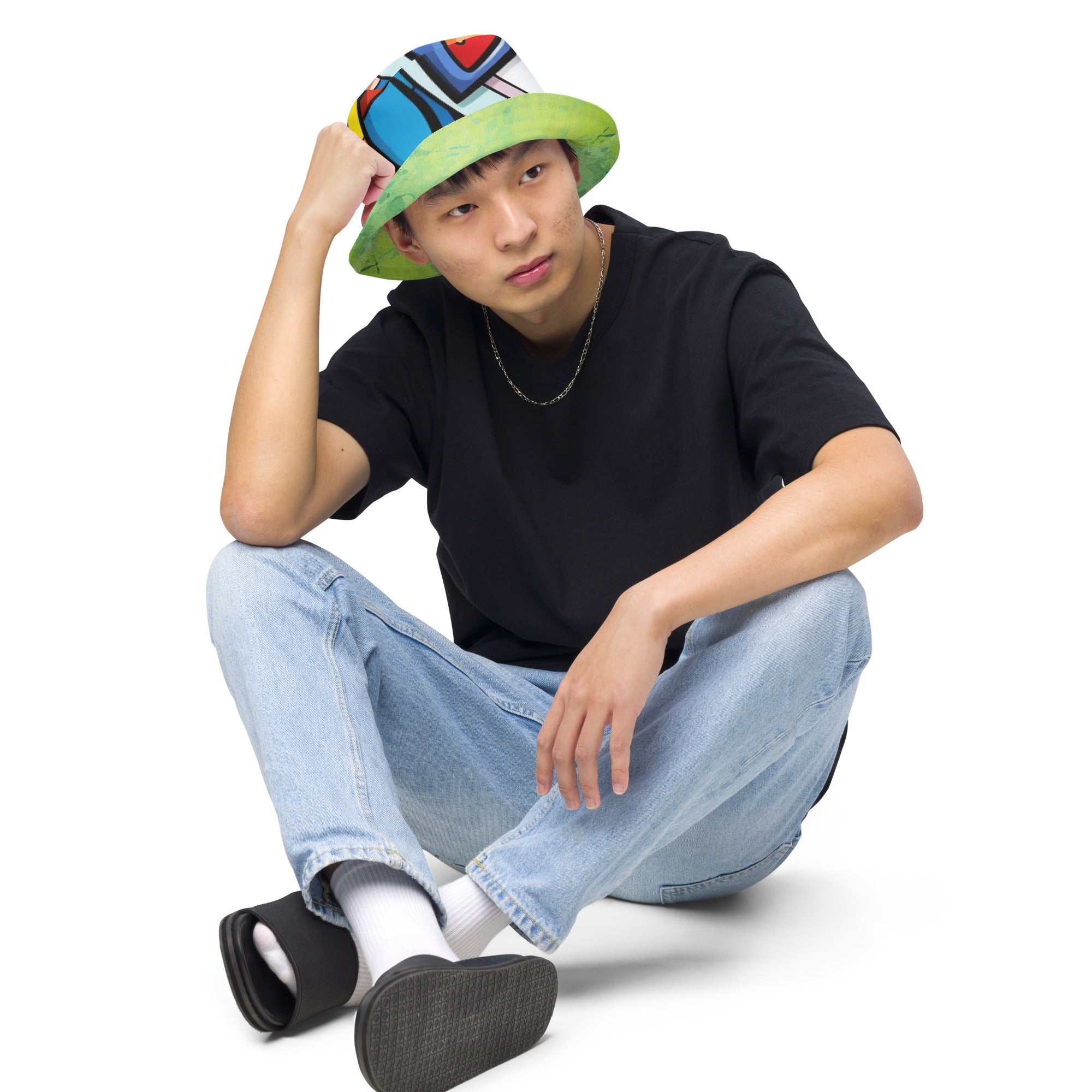 Abstract Hero Reversible bucket hat - Caster Coast