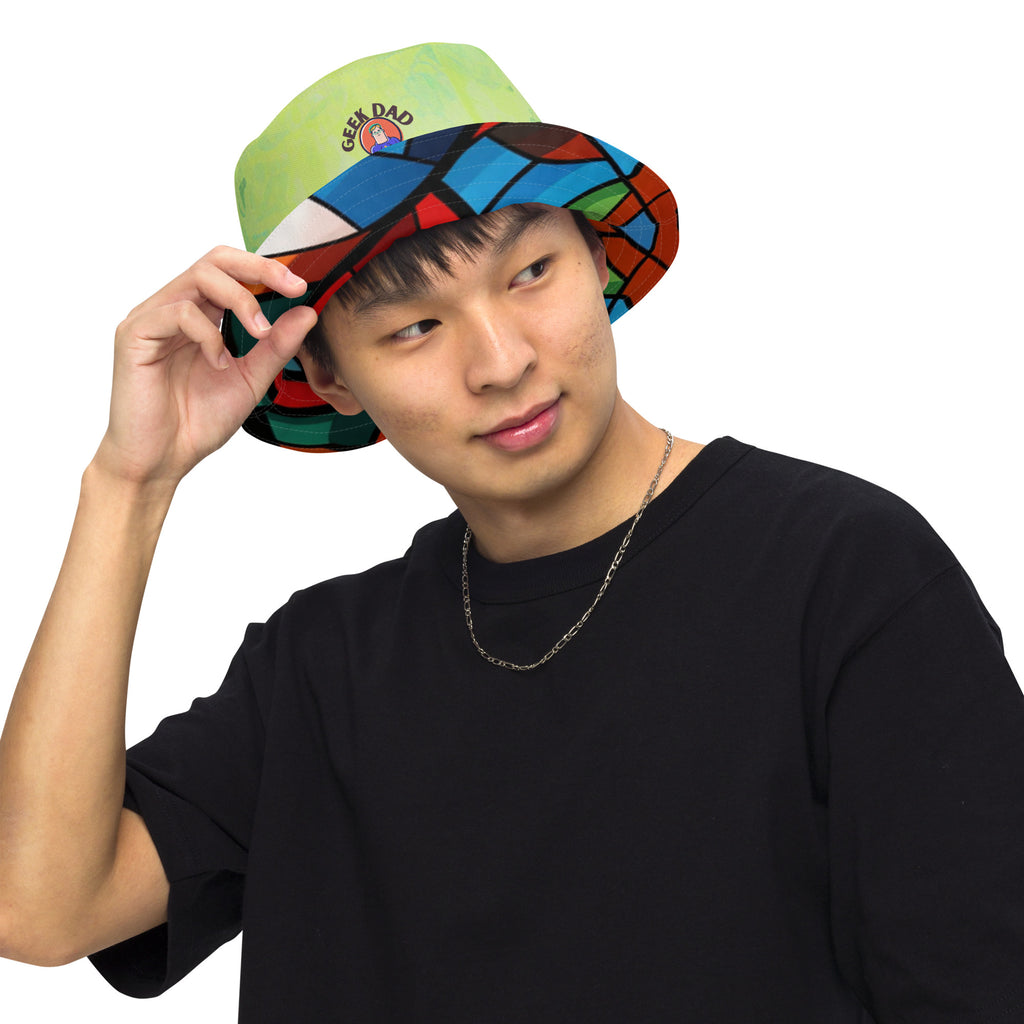 Abstract Hero Reversible bucket hat - Caster Coast