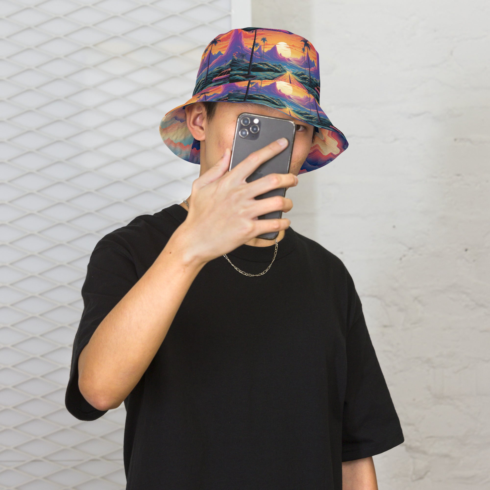 80s reversible bucket hat