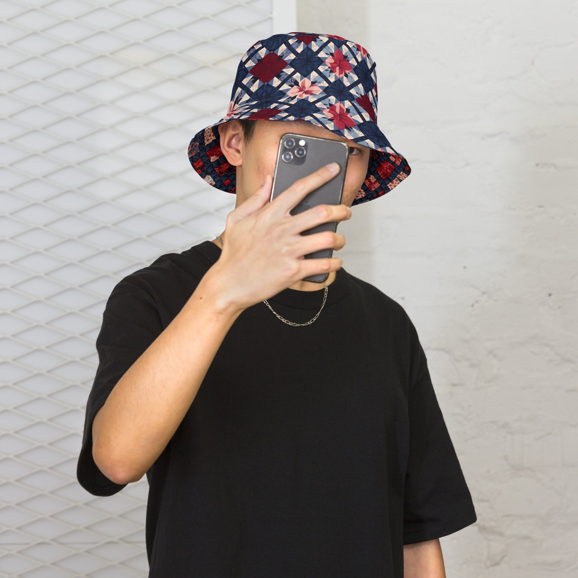 Grandma’s quilt reversible bucket hat - Caster Coast