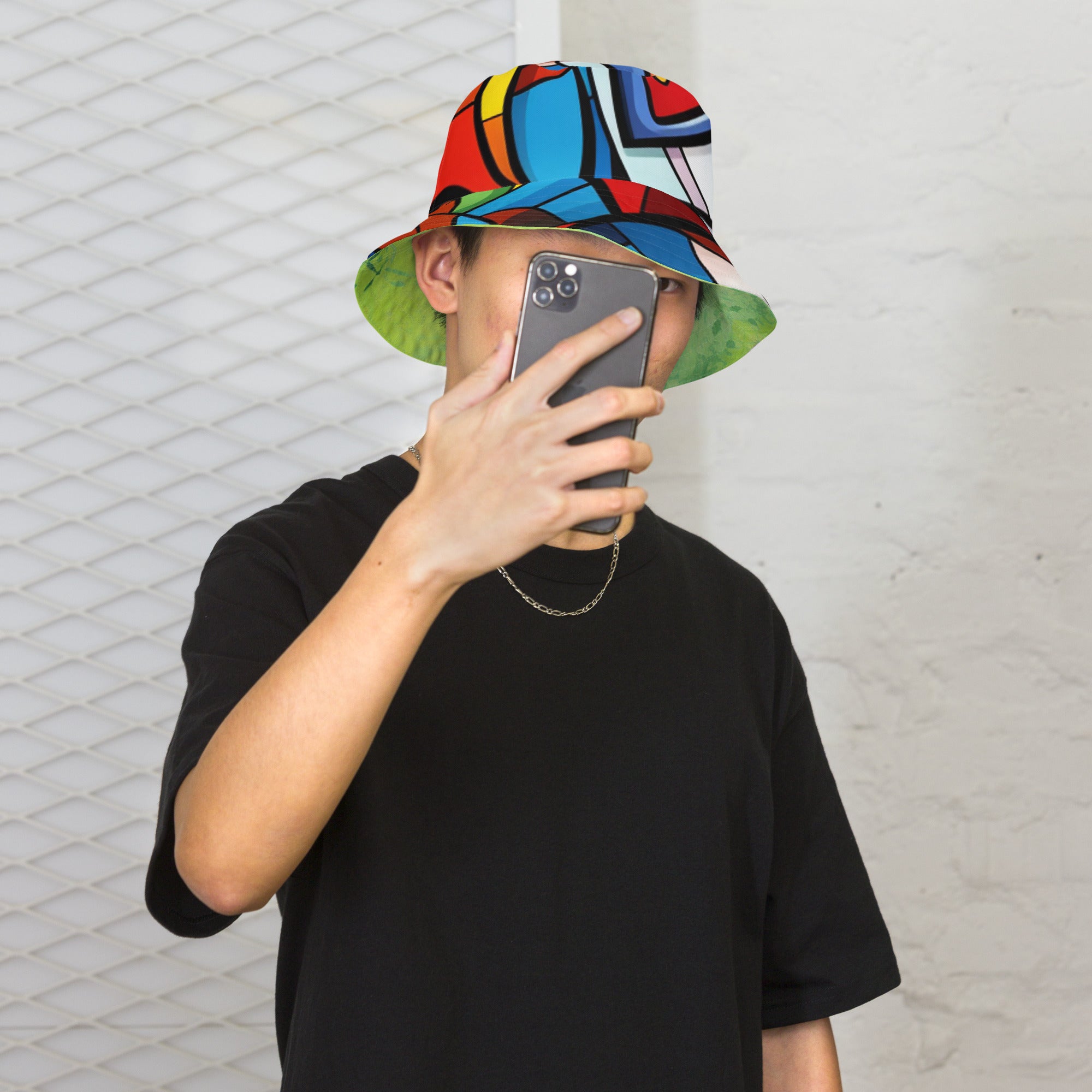 Abstract Hero Reversible bucket hat - Caster Coast