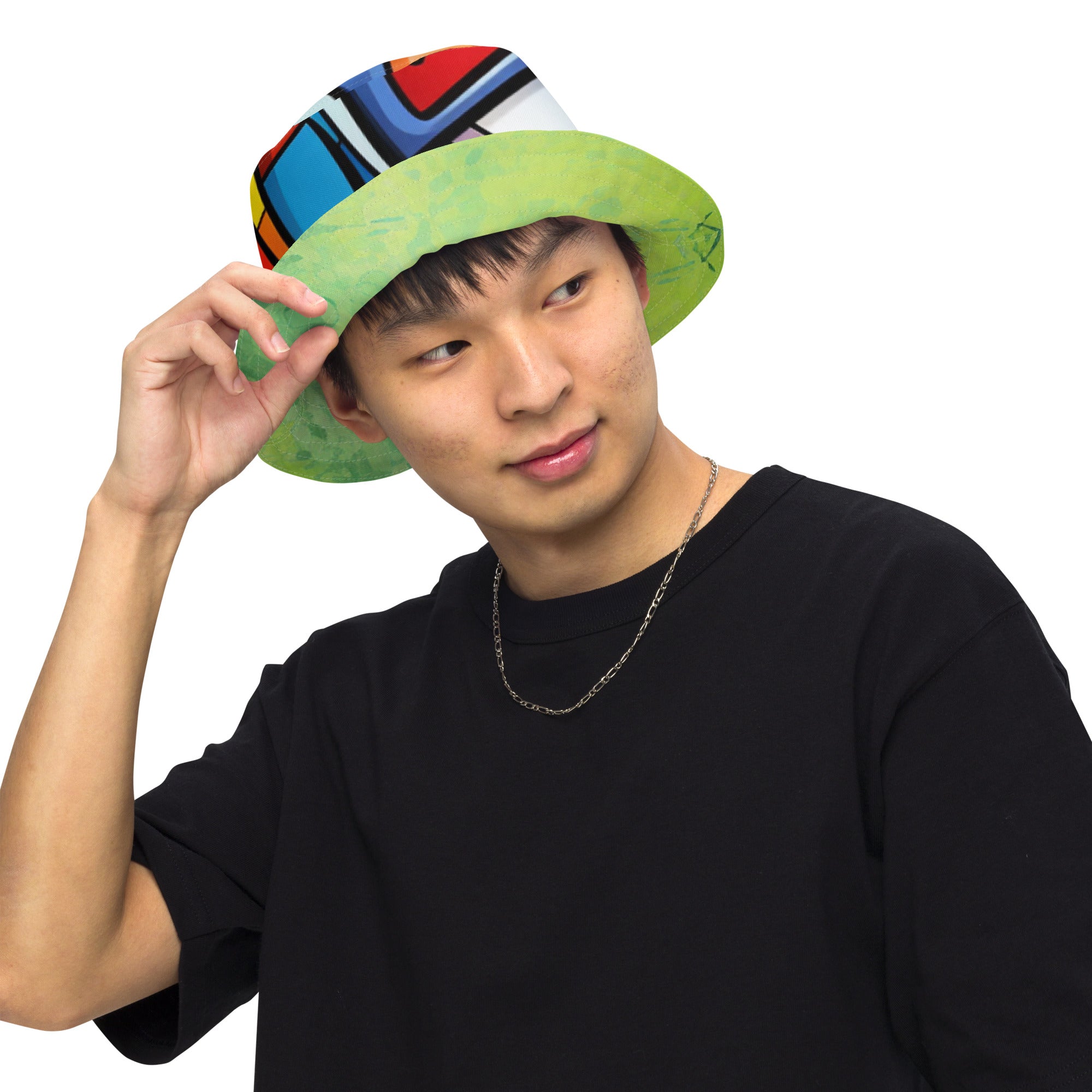 Abstract Hero Reversible bucket hat - Caster Coast