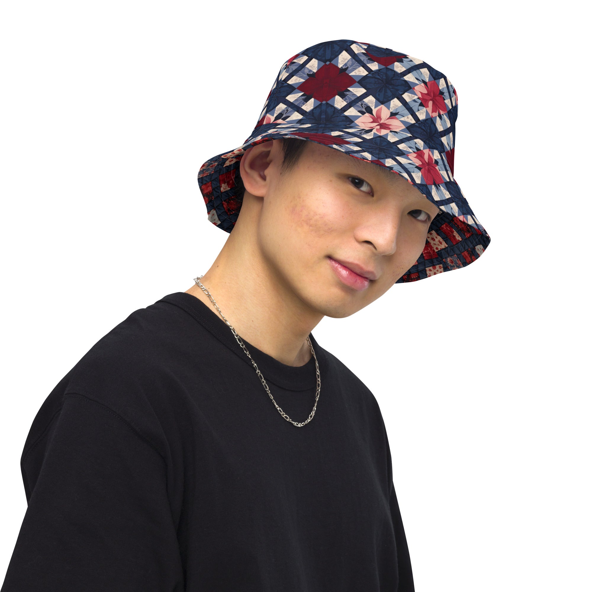 Grandma’s quilt reversible bucket hat - Caster Coast