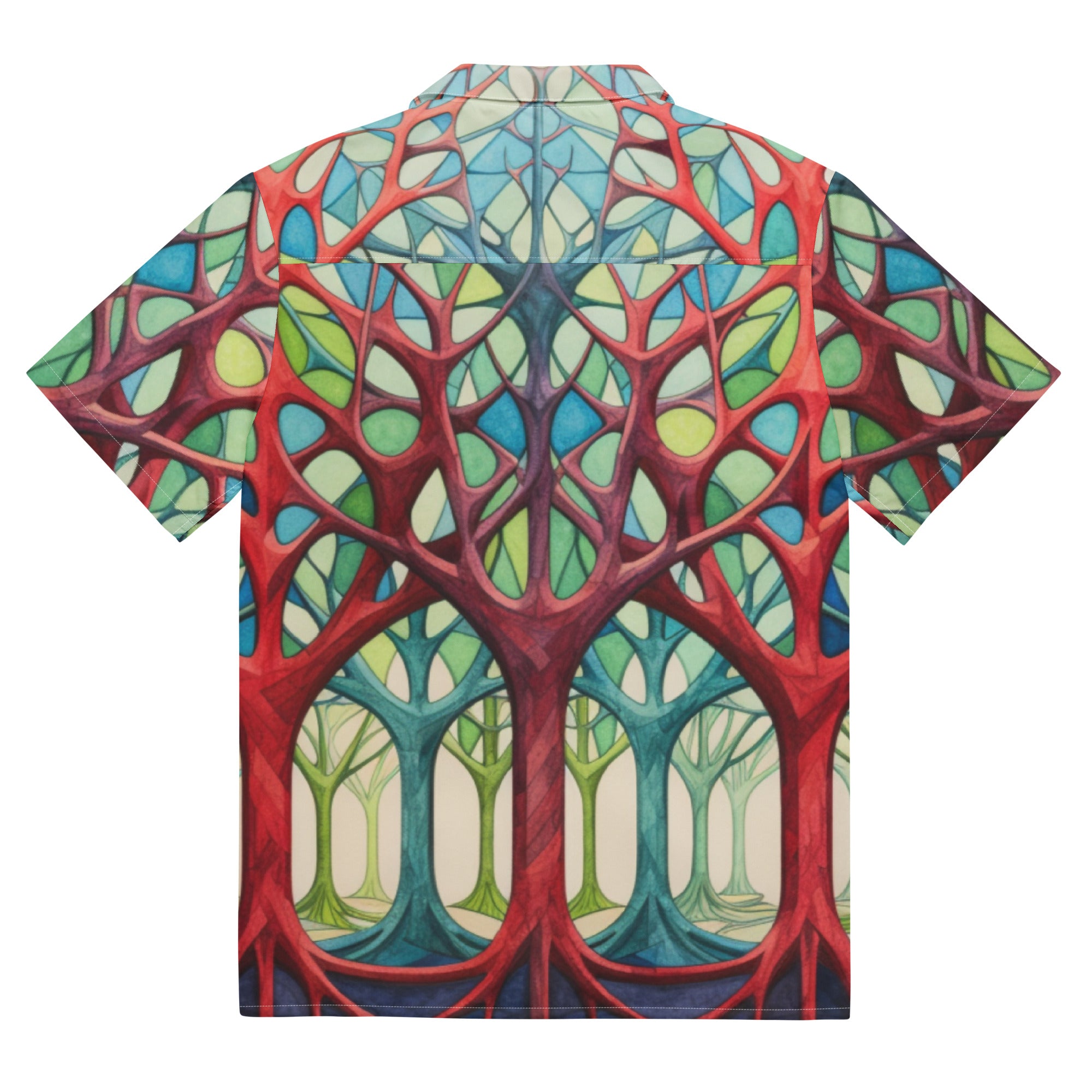 Forest of Colors Button - Up Shirt | Colorful Nature Shirt - Caster Coast