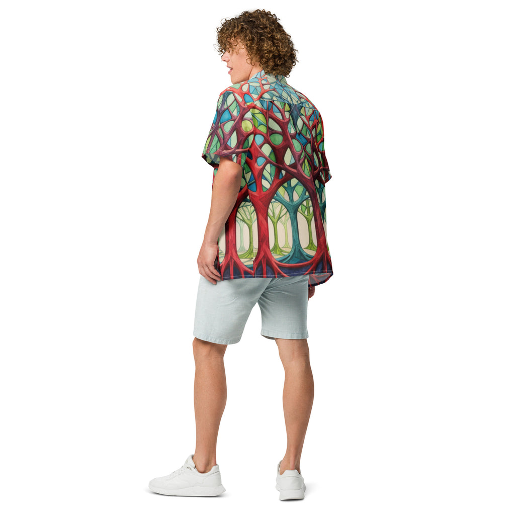 Forest of Colors Button - Up Shirt | Colorful Nature Shirt - Caster Coast