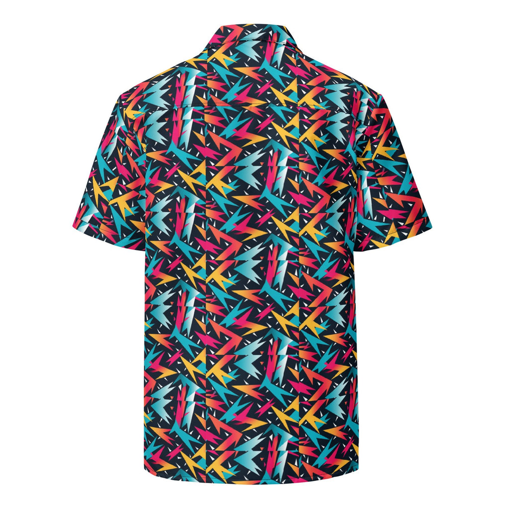 80s Lightning Button - Up Shirt | Retro Neon Shirt - Caster Coast