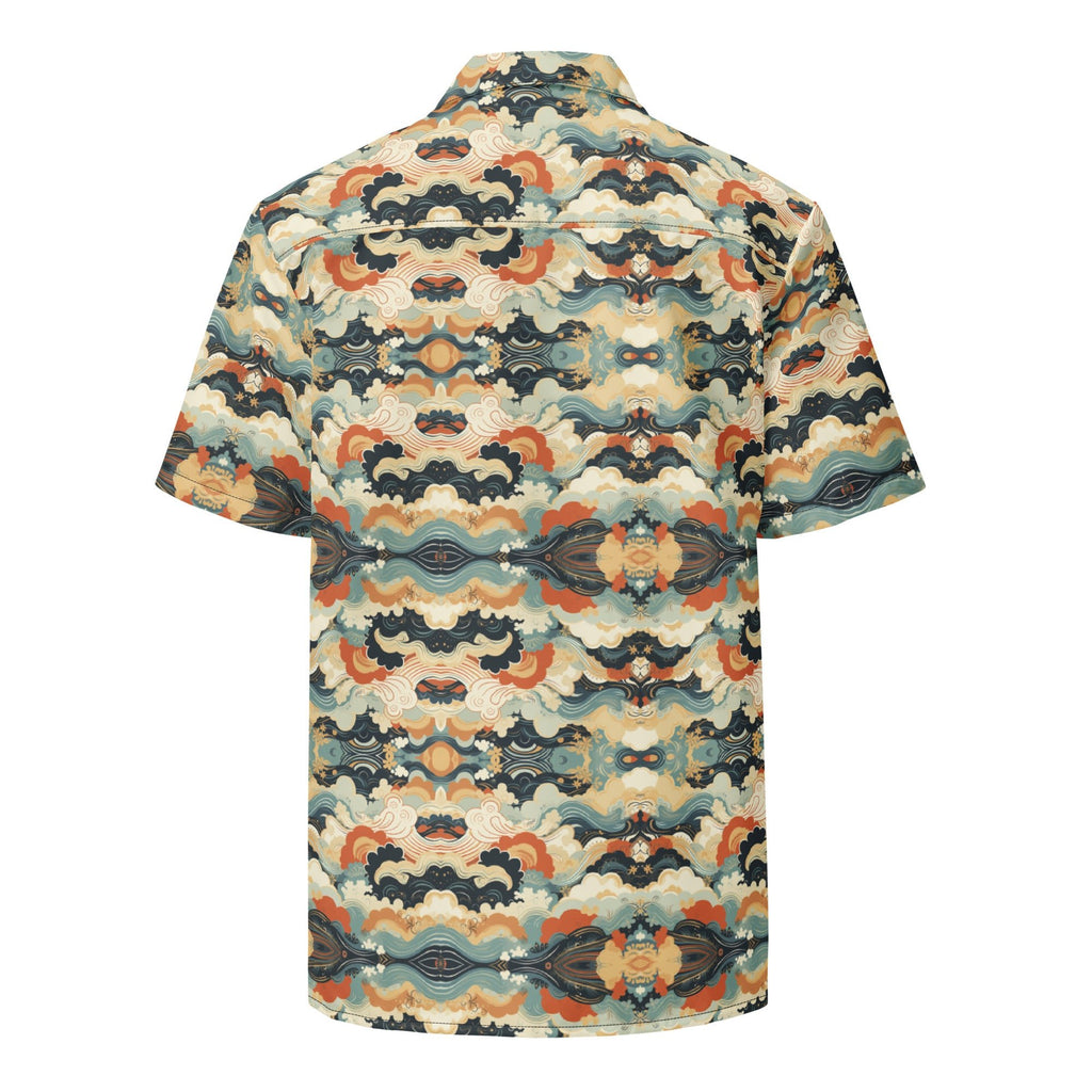 Cloud Wave Button - Up Shirt | Sky & Clouds Shirt - Caster Coast