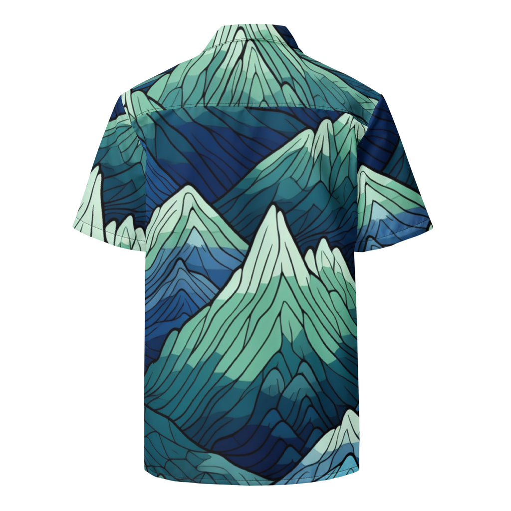 Fantasy Mountains Button - Up Shirt | Epic Landscape Shirt - Caster Coast