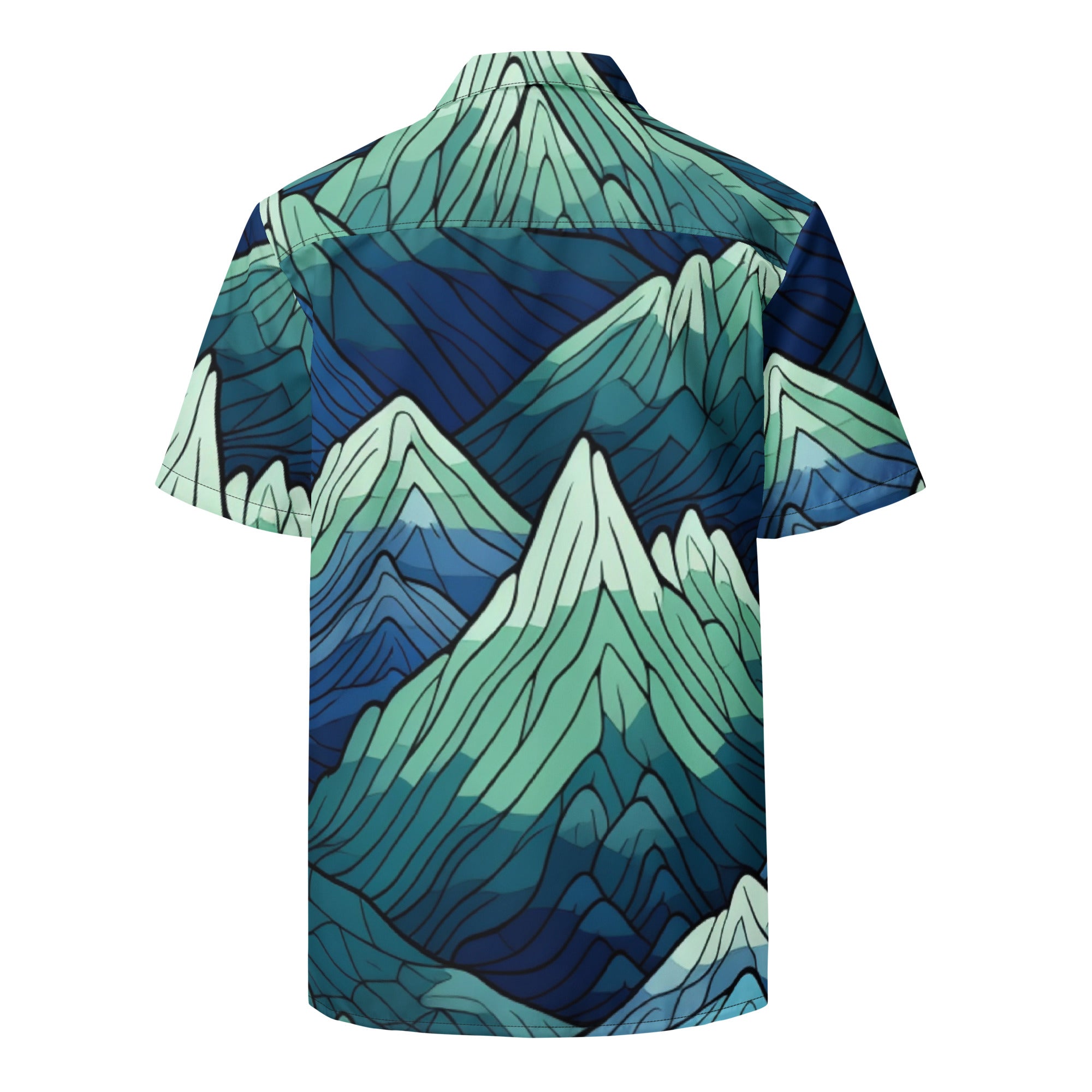 Fantasy Mountains Button - Up Shirt | Epic Landscape Shirt - Caster Coast