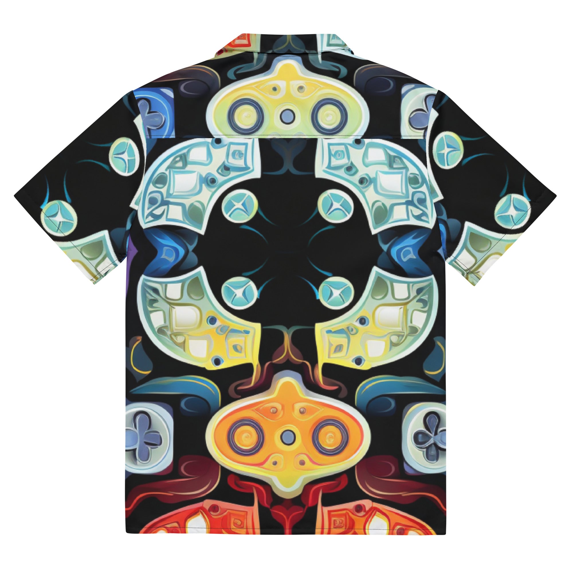 Abstract Gamer Button - Up Shirt | Gaming Art Shirt - Caster Coast