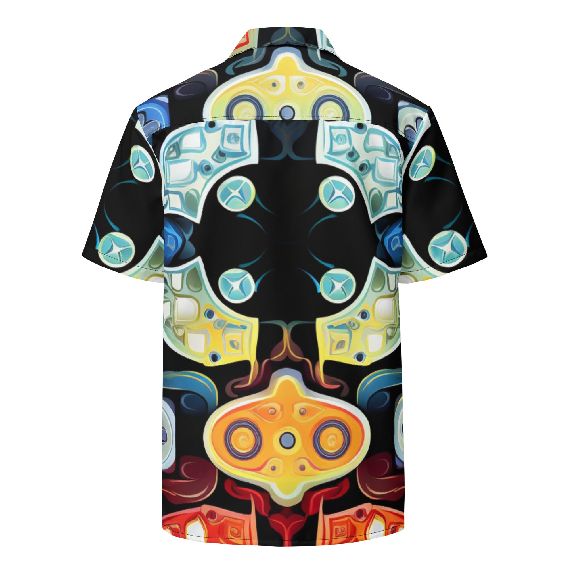 Abstract Gamer Button - Up Shirt | Gaming Art Shirt - Caster Coast