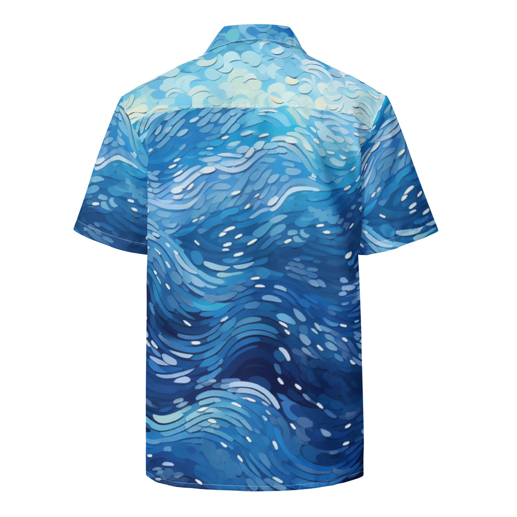 Cool Wave Button - Up Shirt | Ocean Wave Shirt - Caster Coast