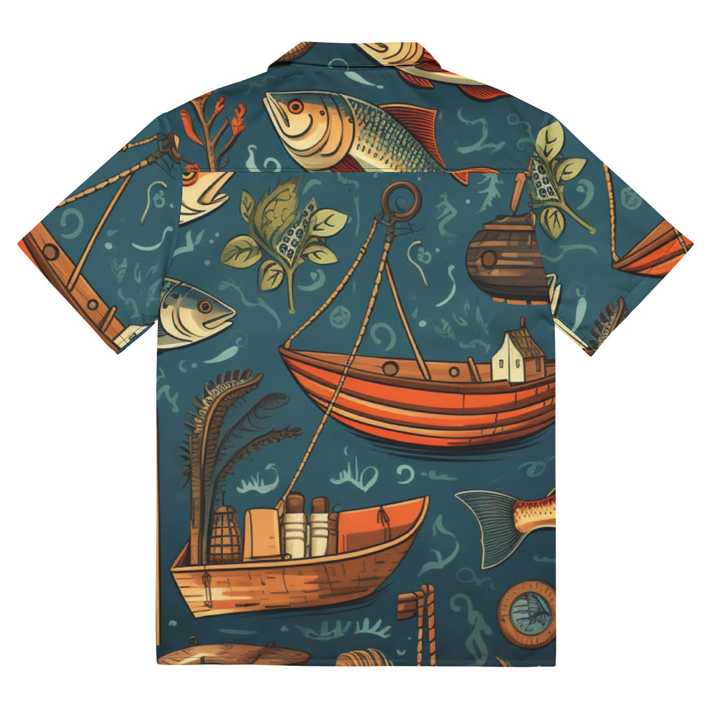 Gone Fishing Button - Up Shirt | Fishing Dad Shirt - Caster Coast