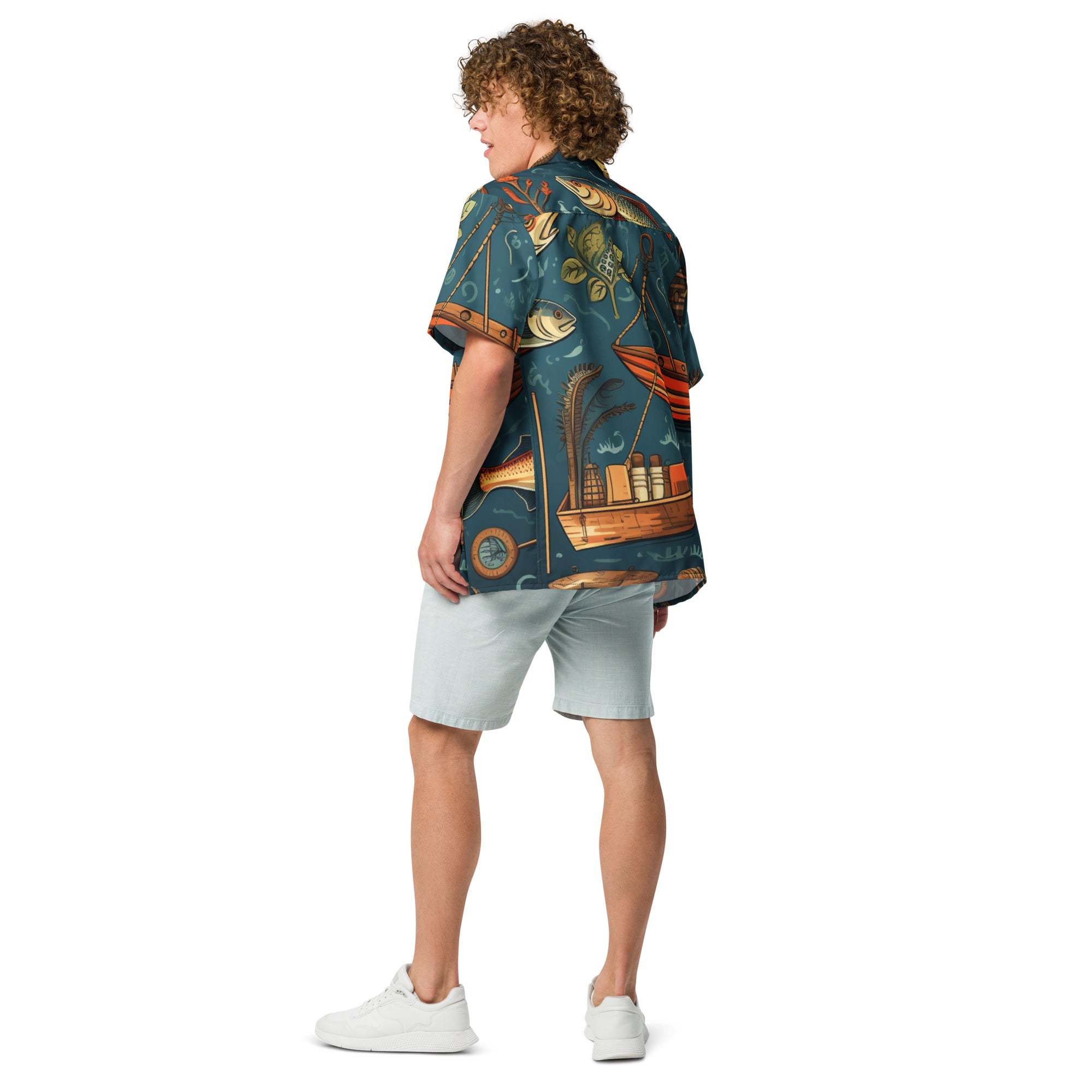 Gone Fishing Button - Up Shirt | Fishing Dad Shirt - Caster Coast
