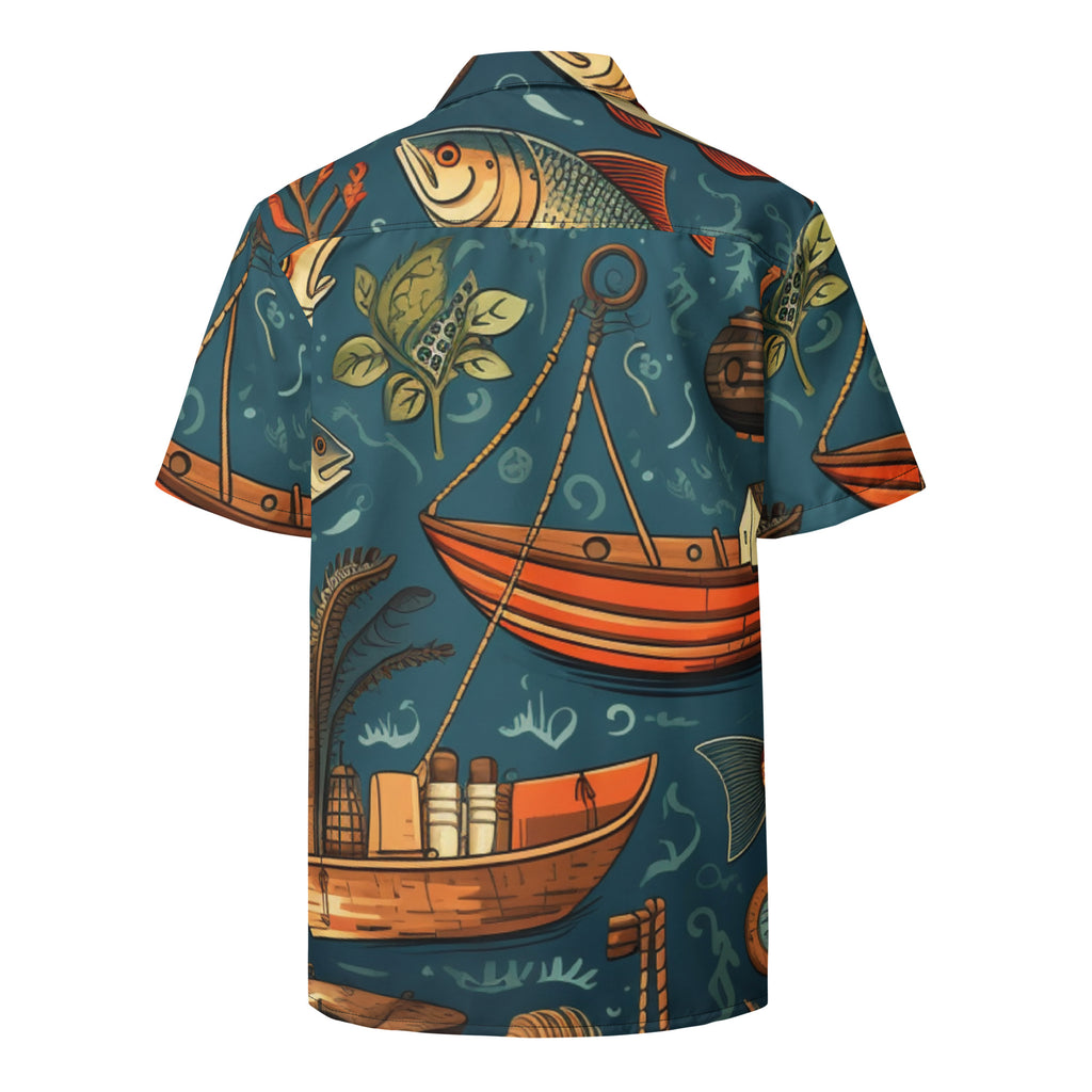 Gone Fishing Button - Up Shirt | Fishing Dad Shirt - Caster Coast
