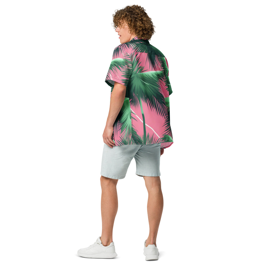 Pink Tropics Button - Up Shirt | Tropical Summer Shirt - Caster Coast