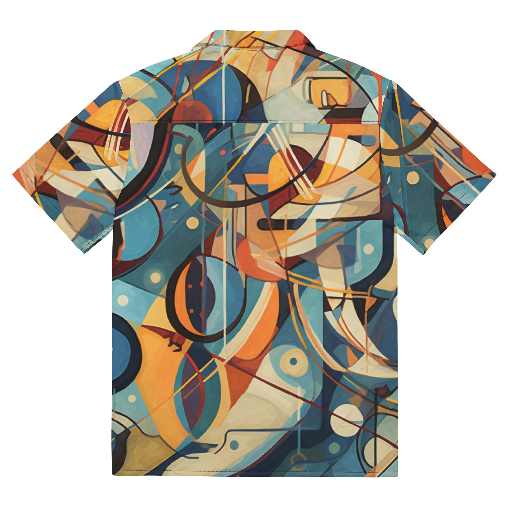 The Cubist Curveball Button-Up | Artistic Baseball Shirt for Geek Dads