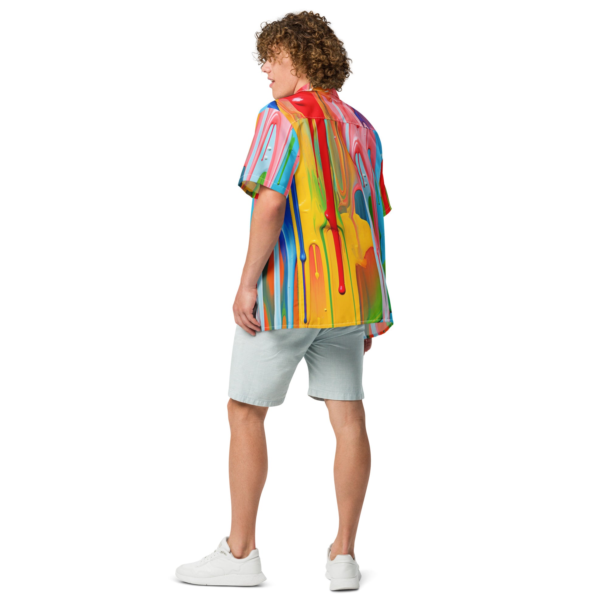 Dripping Paint Unisex button shirt - Caster Coast