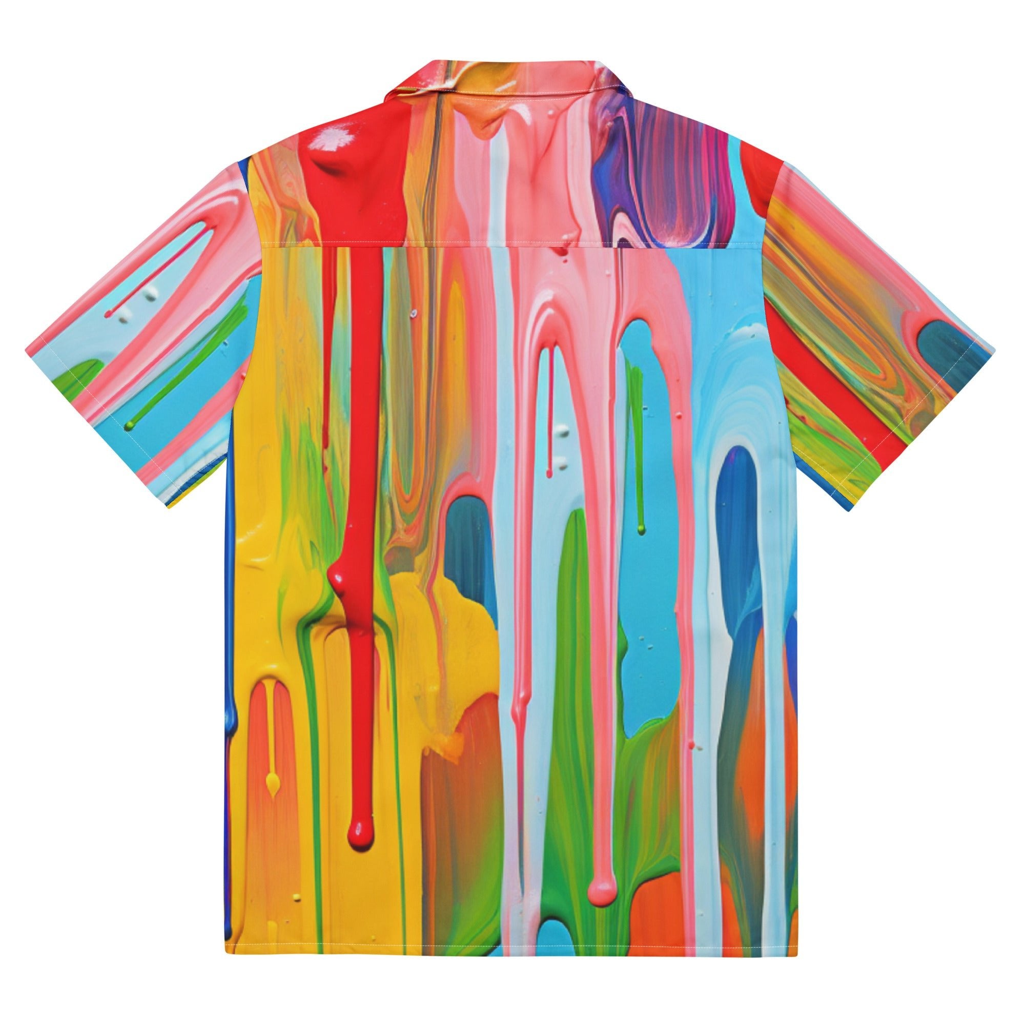 Dripping Paint Unisex button shirt - Caster Coast
