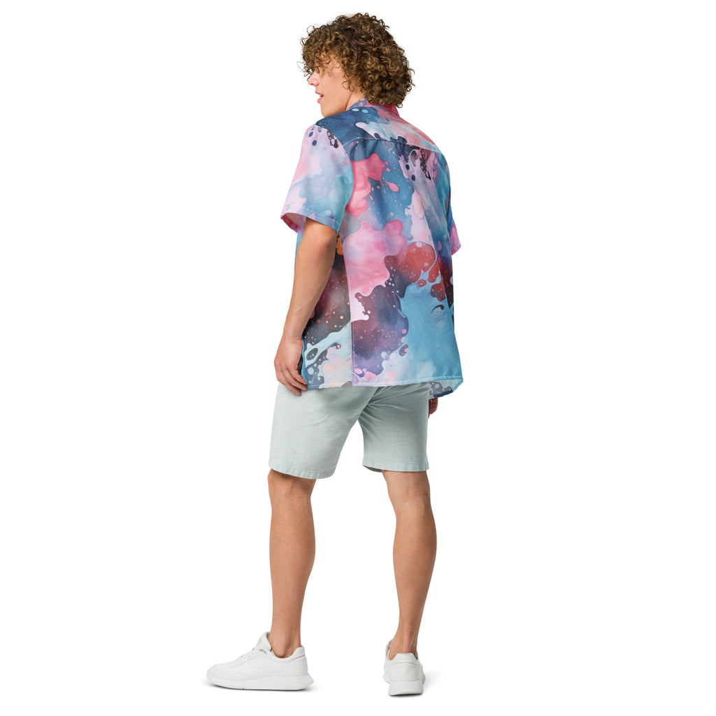 New Drip Button - Up Shirt | Abstract Art Shirt - Caster Coast