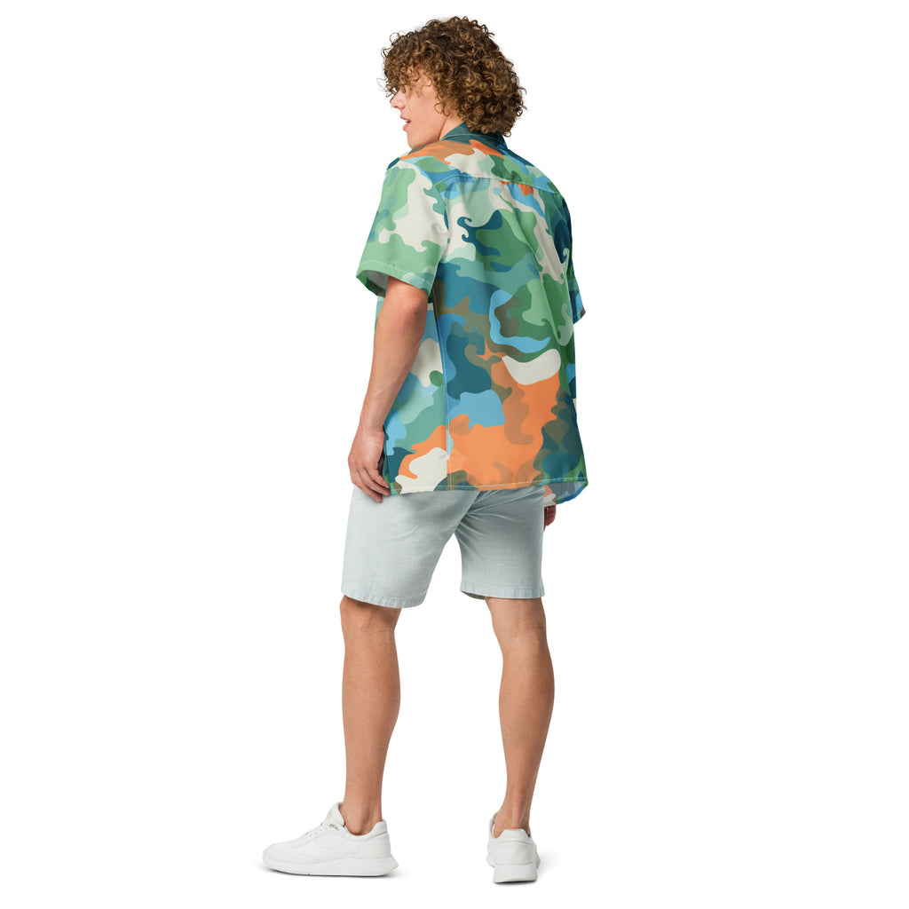 Subtle Gaming Camo Button - Down Shirt | Geek Dad Fashion - Caster Coast