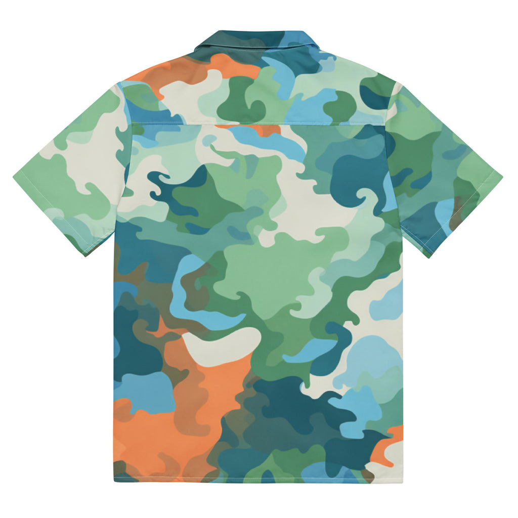 Subtle Gaming Camo Button - Down Shirt | Geek Dad Fashion - Caster Coast