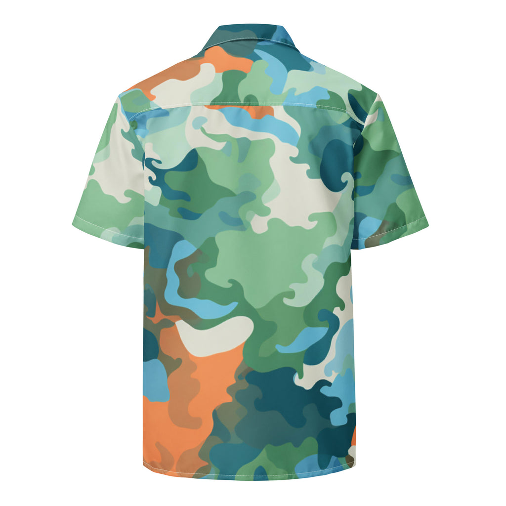Subtle Gaming Camo Button - Down Shirt | Geek Dad Fashion - Caster Coast