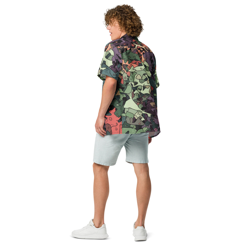 Dragon Camo Button - Up Shirt | Fantasy Camo Shirt - Caster Coast