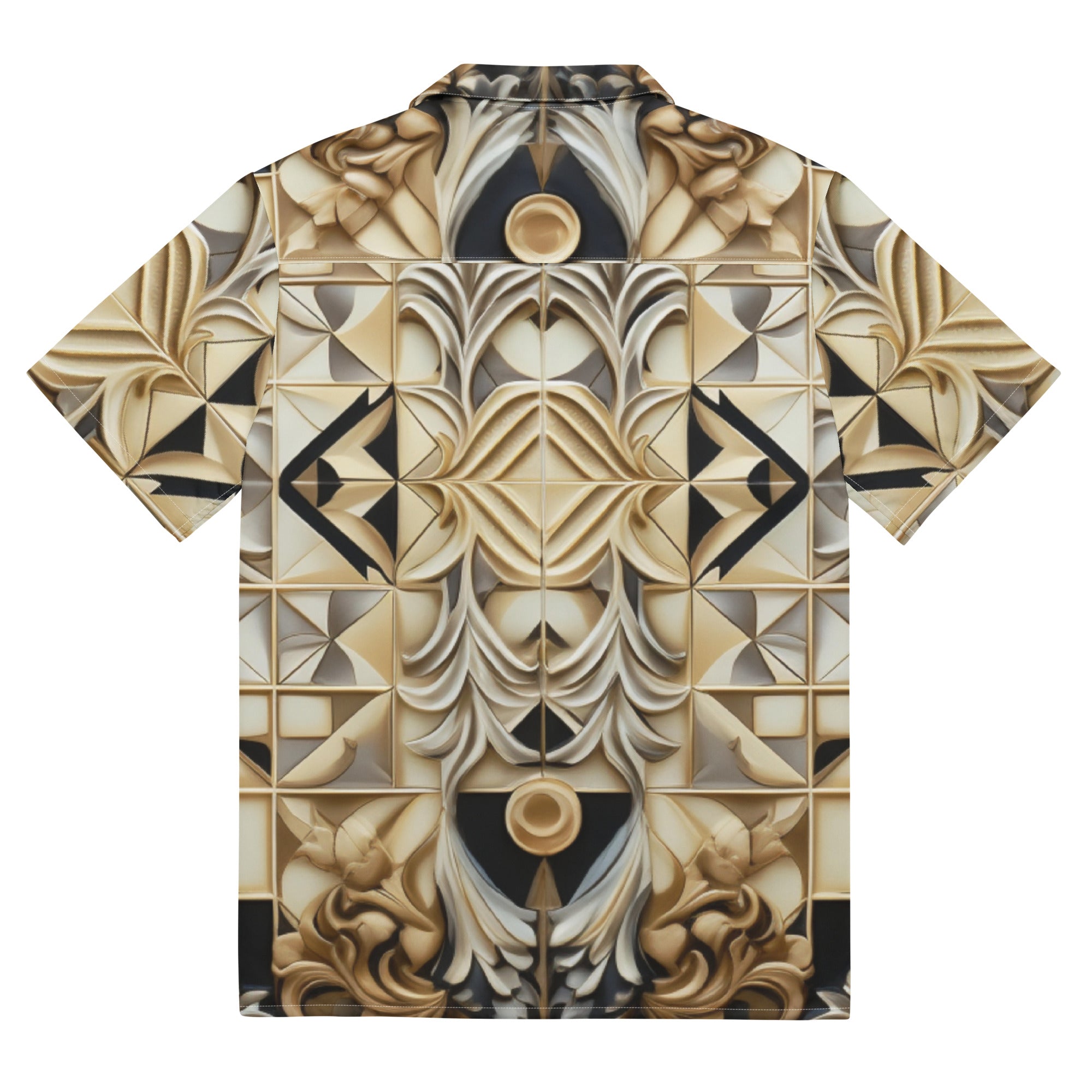 Ornate Chessboard Button - Up Shirt | Chess Pattern Shirt - Caster Coast