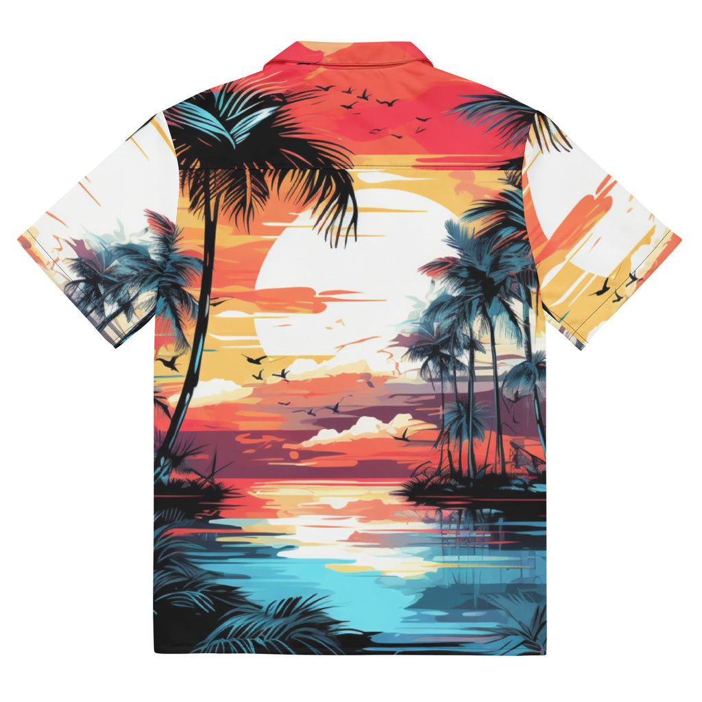 Beach Sunset Button - Up Shirt | Tropical Summer Shirt - Caster Coast