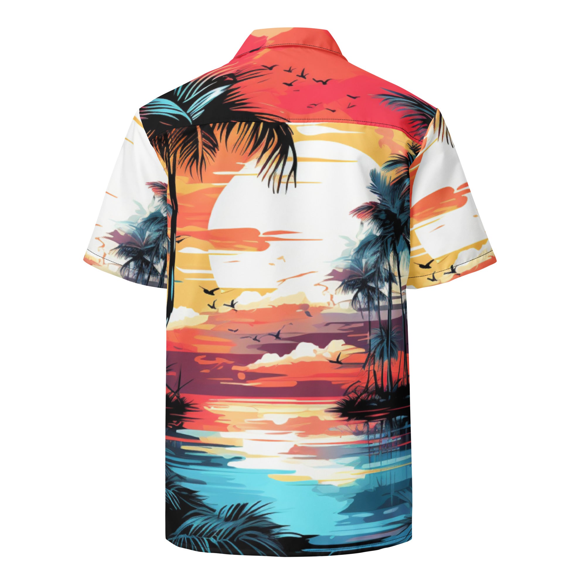 Beach Sunset Button - Up Shirt | Tropical Summer Shirt - Caster Coast
